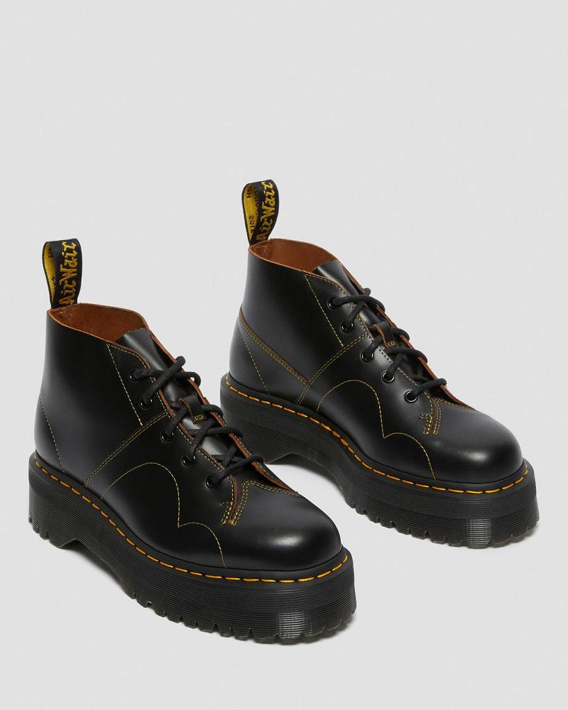 Botas De Mono Dr Martens Church Plataforma Hombre Negros | MX 262AHK